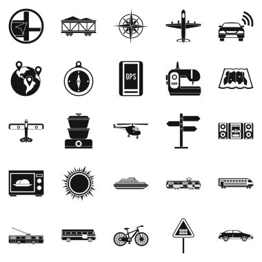 İleri teknoloji Icons set, basit tarzı