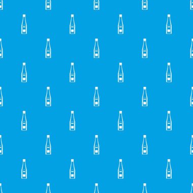 Ketçap desen kesintisiz mavi şişe