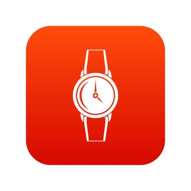 Kol saati simgesi dijital kırmızı
