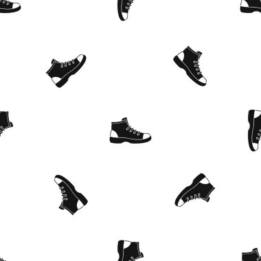 Turist ayakkabı desen sorunsuz siyah