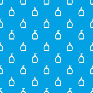 Şişe sıvı sabun desen kesintisiz mavi