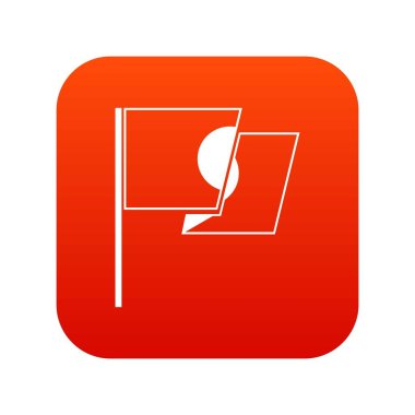 Japonya simgesi dijital kırmızı bayrağı