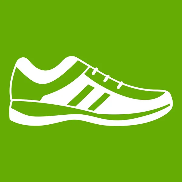 Pria sepatu olahraga ikon hijau - Stok Vektor