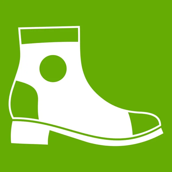 Men boot icon green — Stock Vector