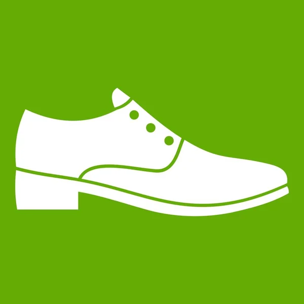 Icône chaussure homme vert — Image vectorielle