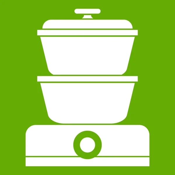 Steamer icon green — Stock Vector