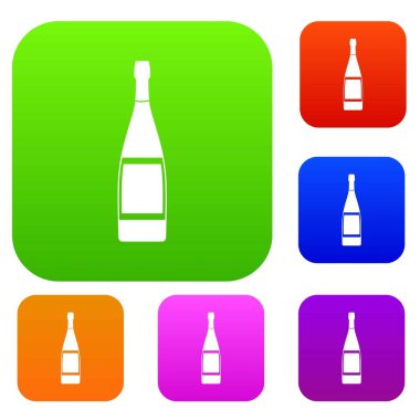 Cam şişe renk koleksiyonu ayarla