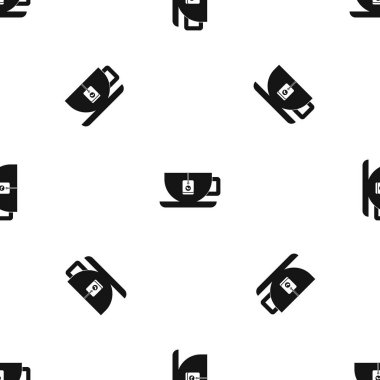 Çay çay poşeti desen sorunsuz siyah