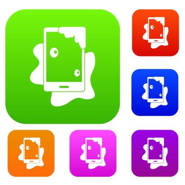 Islak telefon renk koleksiyonu ayarla