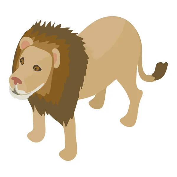 ライオンのアイコン、アイソメ図スタイル — ストックベクタ