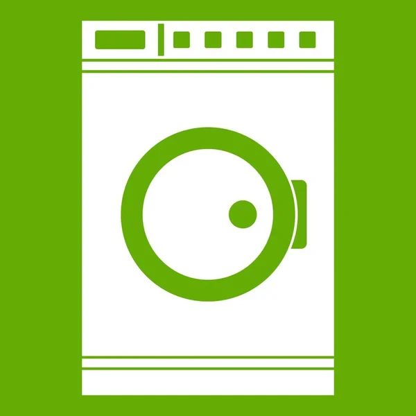 Icône machine à laver vert — Image vectorielle
