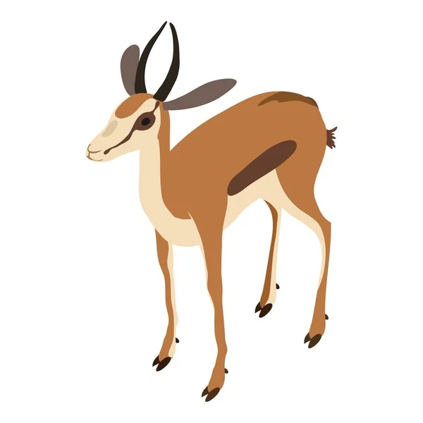 Gazelle icono, estilo isométrico — Vector de stock