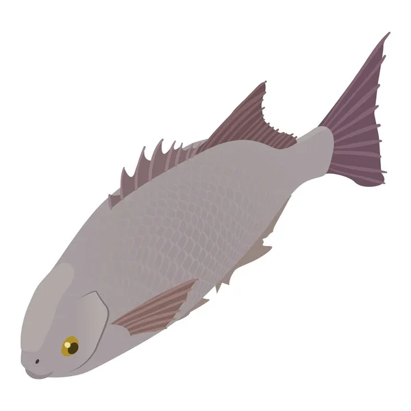 Значок океанської риби, ізометричний стиль — стоковий вектор