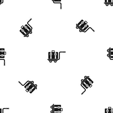 Bagaj arabası desen sorunsuz siyah