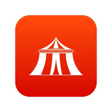 Sirk çadırı simgesi dijital kırmızı
