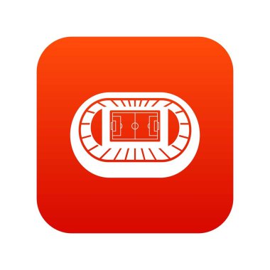 Stadyum Üstten Görünüm simgesi dijital kırmızı