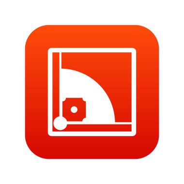 Beyzbol alan simgesi dijital kırmızı