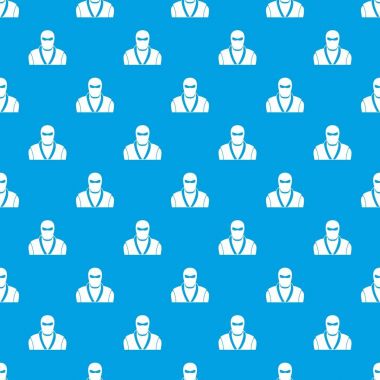 Siyah maske desen kesintisiz mavi Ninja