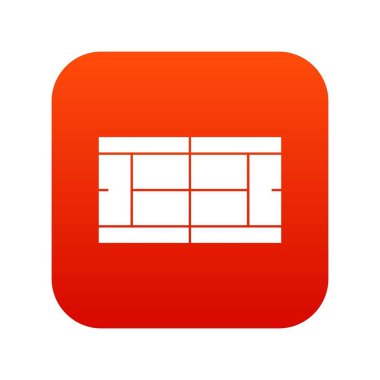 Tenis Kortu simgesi dijital kırmızı