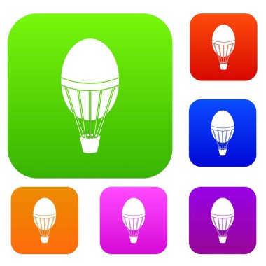 Sıcak hava balonu renk koleksiyonu ayarla