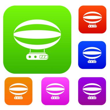 Hava ulaşım renk koleksiyonu ayarla