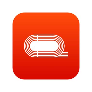 Atletizm Stadyumu simgesi dijital kırmızı