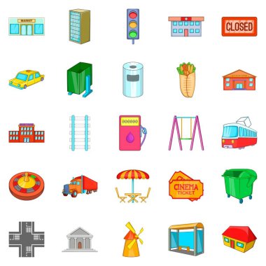 Alan Icons set, karikatür tarzı