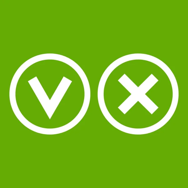 Oznaki wybór granice zielona ikona i kleszczy — Wektor stockowy