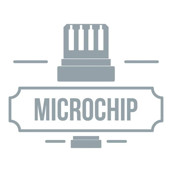 Logo de nueva tecnología, estilo gris simple — Archivo Imágenes Vectoriales