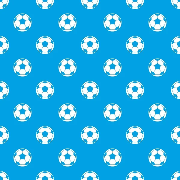 Football soccer ball pattern seamless blue — Stock Vector