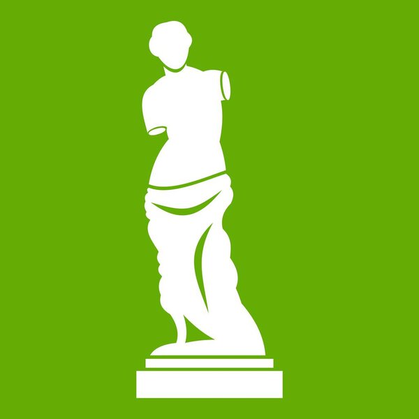Ancient statue icon green