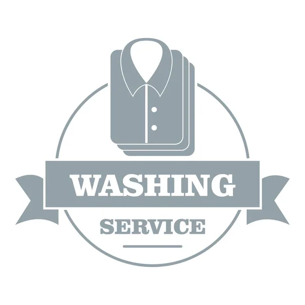 Logotipo del servicio de lavado, estilo gris simple — Vector de stock