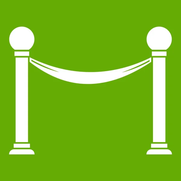 Column with ribbon icon green — Stock Vector