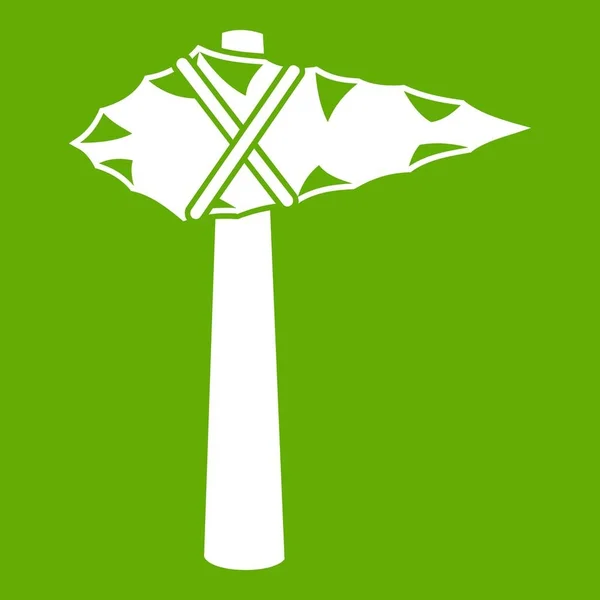 Antika hammare ikonen grön — Stock vektor