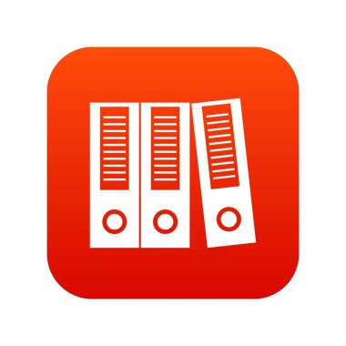 Office klasörler simgesi dijital kırmızı