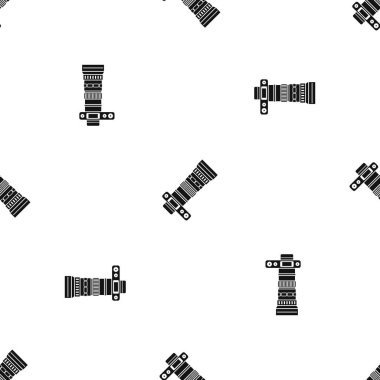 DSLR fotoğraf makinesi ile vınlamak mercek desen sorunsuz siyah