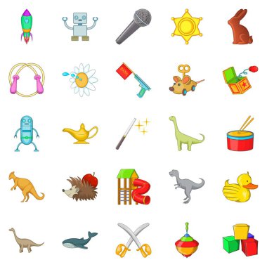 Önemsiz şey Icons set, karikatür tarzı