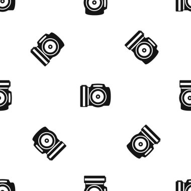 Desen sorunsuz siyah fotoğraf makinesi