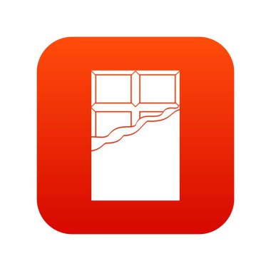 Çikolata simgesi dijital kırmızı