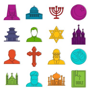 Dini sembol simgeler kümesi doodle