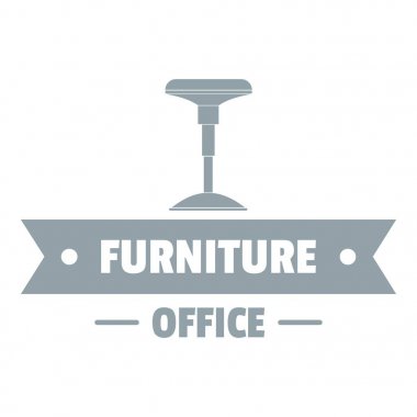 Sandalye office logosu, basit gri tarzı