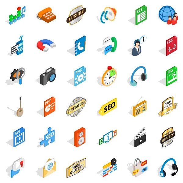 Modem simgeler kümesi, izometrik stili