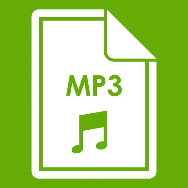 Datei mp3 Symbol grün — Stockvektor