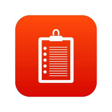 Yapılacaklar listesi simgesini dijital kırmızı