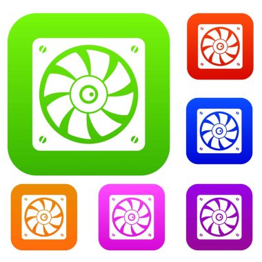 Bilgisayar fan renk koleksiyonu ayarla