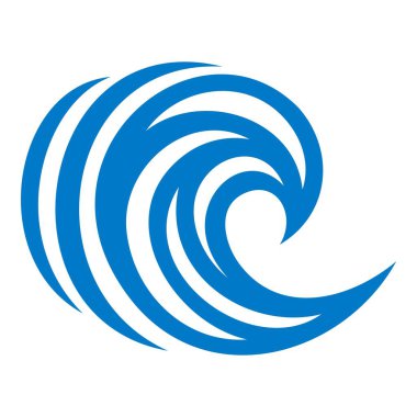 Su dalgası simgesi, basit tarzı