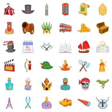 Takvim Icons set, karikatür tarzı