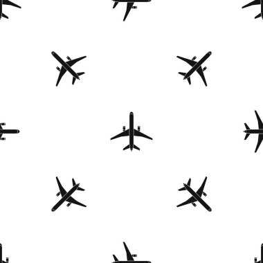 Uçak model sorunsuz siyah