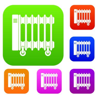 Seyyar elektrikli ısıtıcı petrol renk koleksiyonu ayarla