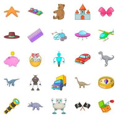 SideShow oyuncak Icons set, karikatür tarzı